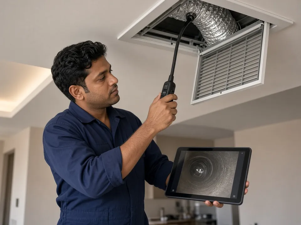 AC Duct Camera Inspection